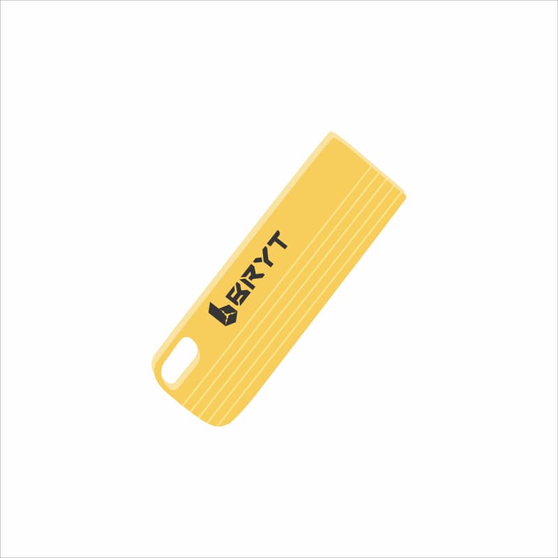 BRYT BR-5002-07, Metal Body Flash Drive USB 2.0 Type A Pendrive with 3 Years Warranty 32 GB Pen Drive, Gold