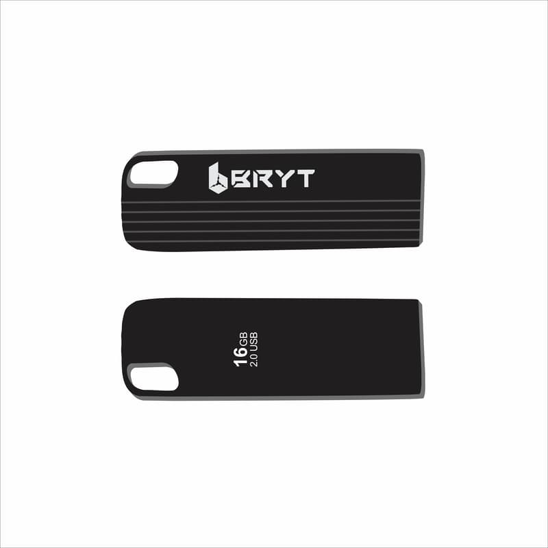 BRYT BR-5001-96, Metal Body Flash Drive USB 2.0 Type A Pendrive with 3 Years Warranty 16 GB Pen Drive, Black