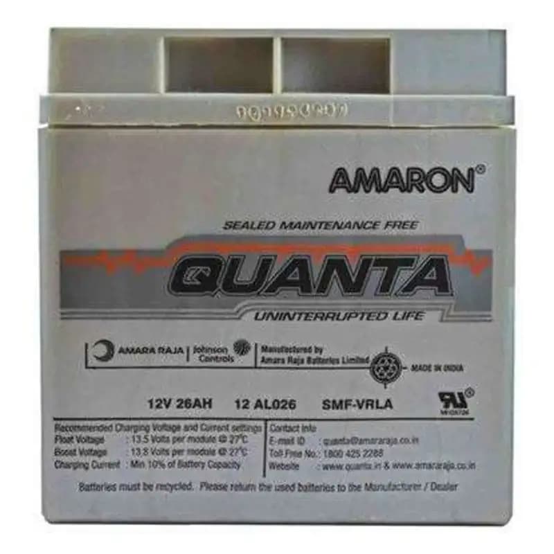 Amaron 801061214-12-1P, 26AH-12 Amara Raja Quanta Battery