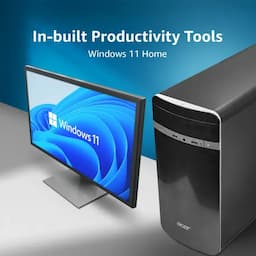 Acer UD.33QSI.00J Veriton, 23.8 inch Display, Intel Core i3 1215U Processor, 8 GB RAM, 1 TB Storage Windows 11 home, All In One Desktop