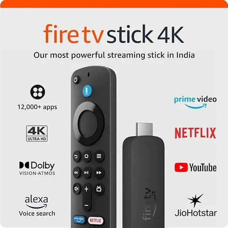 Amazon B0CJLMSPXH 840268951917 Fire TV Stick 4K streaming device newest model, ultra-cinematic 4K streaming, supports Wi-Fi 6, Dolby Vision/Atmos, HDR10+