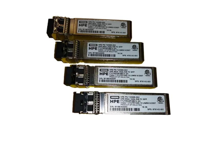 HPE C8R24B MSA 16Gb Short Wave Fibre Channel SFP+ 4‑pack Transceiver