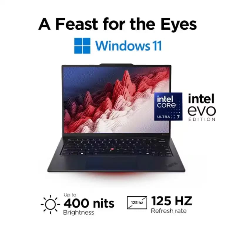 Lenovo 21KCS0CW00 ThinkPad X1 Carbon Laptop, 14 Inch Display, Intel Core Ultra 7 Processor, 32 GB Memory, 1 TB Storage, Windows 11 Pro