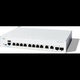 Cisco 1300-8T-E-2G Catalyst Managed Switch, 8 Port GE, Ext PS, 2x1GE Combo, Limited Lifetime Protection