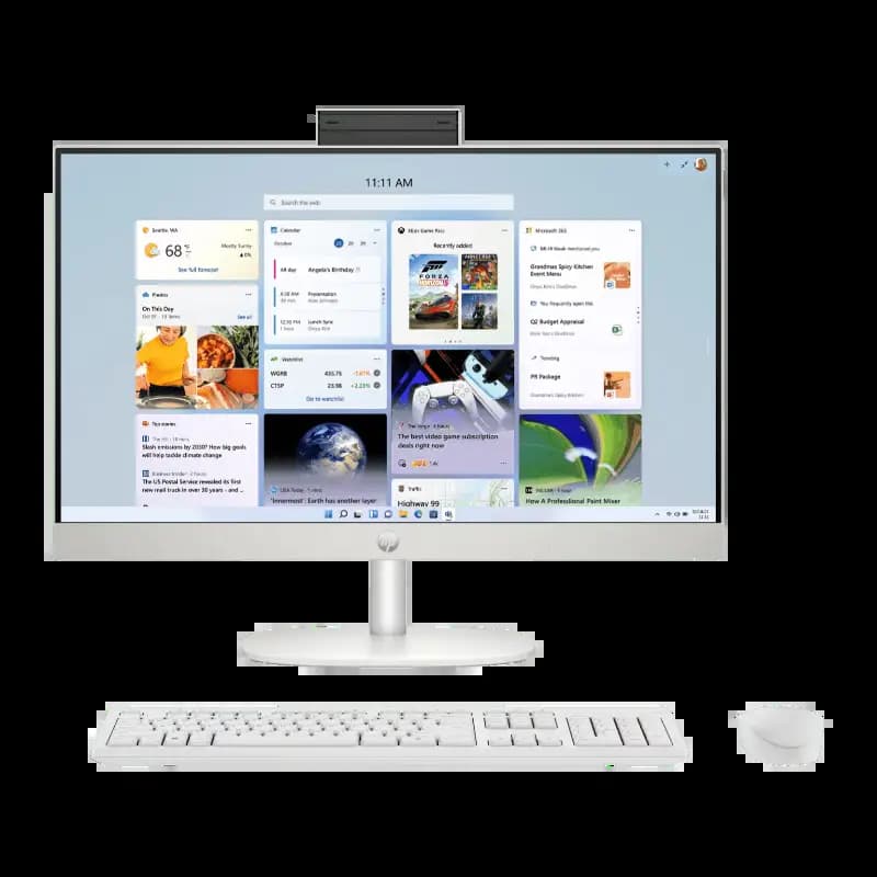 HP B6NV1PA#ACJ All-in-One Desktop PC 24-cr0477in, 24 inch Display, Intel Core i5 Processor, 8 GB Memory, 512 GB Storage