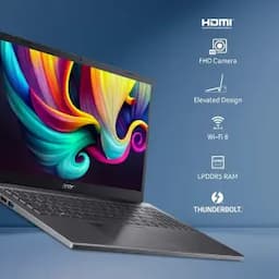 Acer NX.KHFSI.007 Aspire 5, 15.6 inch Display, Intel Core i5, 16 GB RAM, 512 GB Storage, 13 Inch, MS Office 2021, Steel Grey Laptop