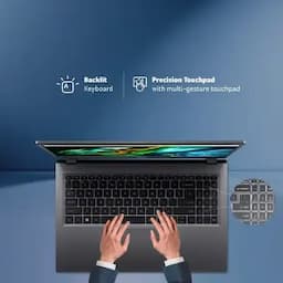 Acer NX.KHFSI.007 Aspire 5, 15.6 inch Display, Intel Core i5, 16 GB RAM, 512 GB Storage, 13 Inch, MS Office 2021, Steel Grey Laptop