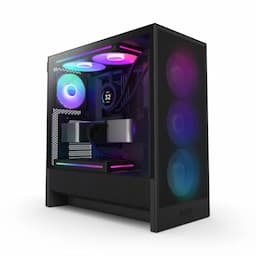 NZXT CC-H52FB-R1, Compact ATX Mid-Tower Airflow Case with RGB Fans H5 Flow RGB Black