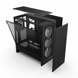 NZXT CC-H52FB-R1, Compact ATX Mid-Tower Airflow Case with RGB Fans H5 Flow RGB Black