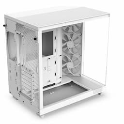 NZXT CC-H61FW-01, Compact Dual-Chamber Mid-Tower Airflow Case H6 Flow White