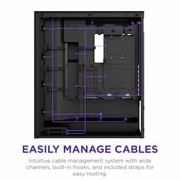 NZXT CM-H72FB-R1, Mid-Tower ATX Airflow Case H7 Flow RGB Black