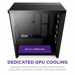 NZXT CM-H72FB-R1, Mid-Tower ATX Airflow Case H7 Flow RGB Black