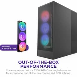 NZXT CM-H72FB-R1, Mid-Tower ATX Airflow Case H7 Flow RGB Black