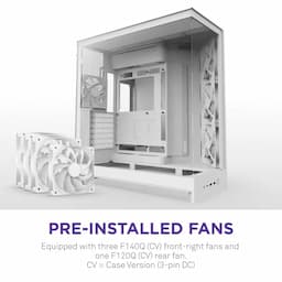NZXT CM-H92FW-01, Large Dual-Chamber Mid-Tower ATX Airflow Case H9 Flow White