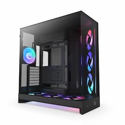 NZXT CM-H92FB-P1, Large Dual-Chamber Mid-Tower ATX Airflow Case with RGB and Control Hub H9 Flow RGB+, Black