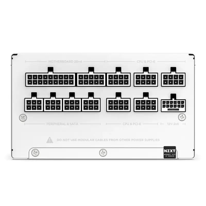 NZXT PA-0G2BW-UK, C1000 Gold ATX 3.1, 1000 Watt 80 PLUS Gold Fully Modular ATX 3.1 PSU, White