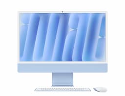 Apple Z1EQ iMac, 24 Inch Display, Apple M4 Processor, 24 GB Memory, 1 TB Storage, Blue