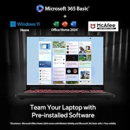 ASUS FX608JH-RV057WS TUF Gaming F16, Intel Core i5-13450HX, RTX 5050 GPU, 16GB RAM, 1TB Storage, 40.64 cms 16 inch FHD+, Windows 11 Home, Office Home 2024 + M365 Basic (1 Year Validity)*) Gaming Laptop