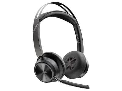 Poly Studio 9T9J6AA Voyager Focus 2 Microsoft Teams Certified USB-C-C Headset +USB-C/A Adapter +Charging Stand