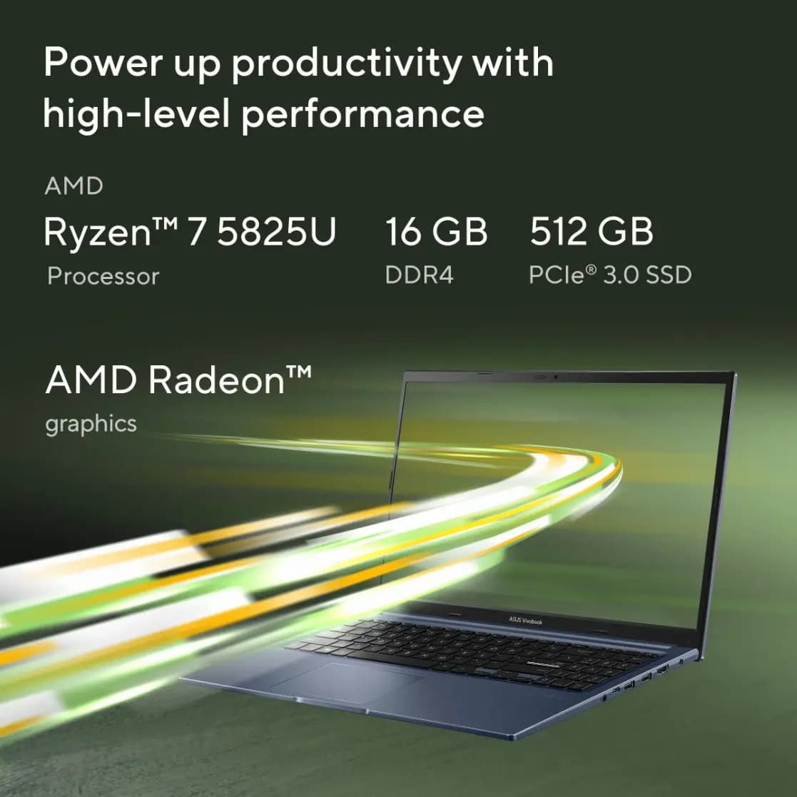 Asus M1502YA-BQ703WS Vivobook Go 15, 16 GB, 512 GB, 512 GB, Ryzen 7, 16 Inch, Blue, Consumer Laptop