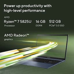 Asus M1502YA-BQ703WS Vivobook Go 15, 16 GB, 512 GB, 512 GB, Ryzen 7, 16 Inch, Blue, Consumer Laptop