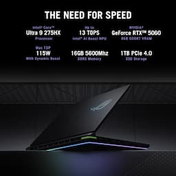 Asus G615LM-S5128WS , 16 GB, 1 TB, 1 TB, Ultra 9, 5060, 16 Inch, Grey, Gaming Laptop