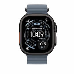 Apple MGCJ4ZM/A, 49mm Anchor Blue Ocean Band - Black Titanium Finish Watch Strap