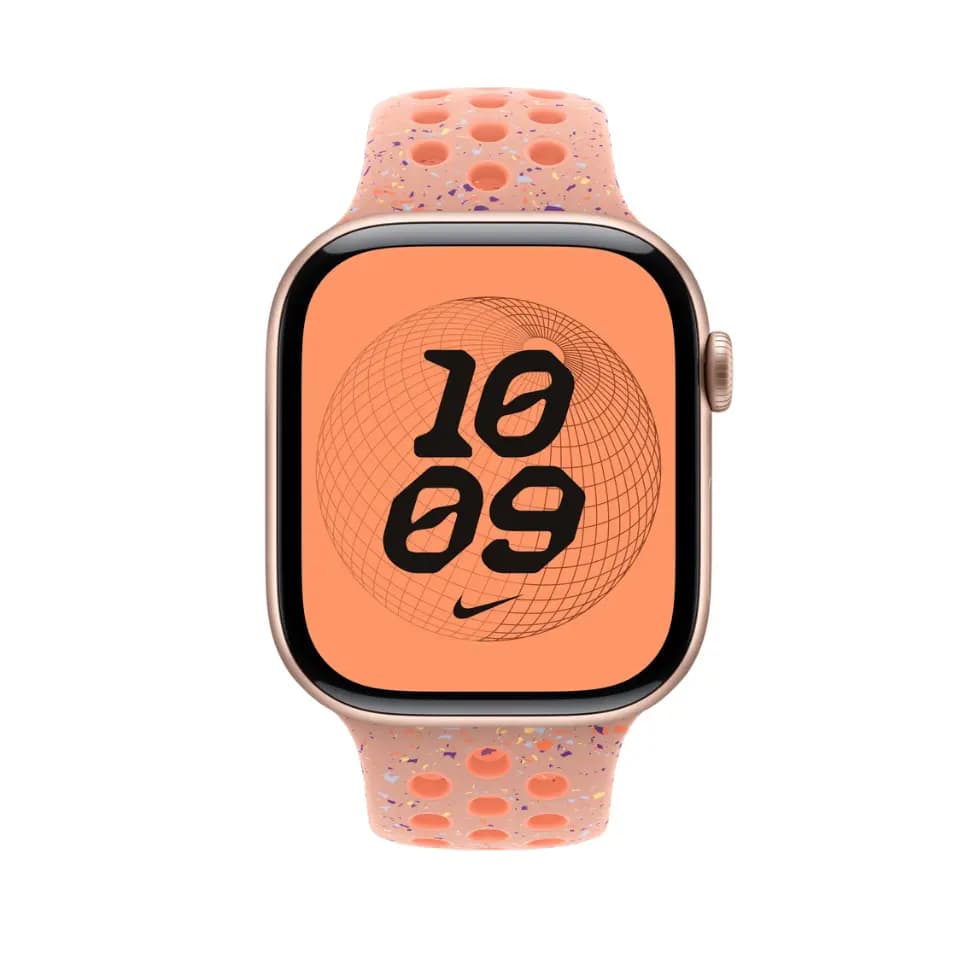 Apple MGC74ZM/A, 46mm Alpenglow Pink Nike Sport Band - M/L Watch Strap