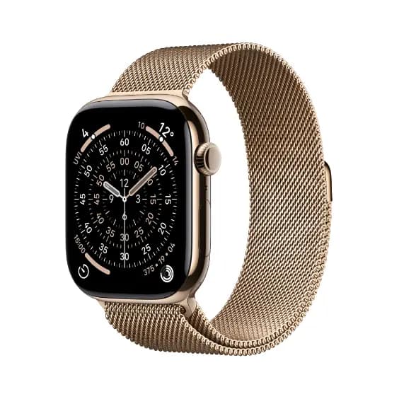 Apple MGJ44ZM/A, 46mm Gold Milanese Loop - S/M Watch Strap
