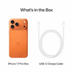 Apple iPhone 17 Pro Max MG004HN/A, A19 Pro chip, 17.42 cm / 6.9 inch (diagonal) Display, iOS 26, 2 TB Storage, All 48MP Rear cameras, 18MP Center Stage Front Camera, Cosmic Orange