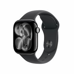 Apple Watch Series 11 MF834HN/A, GPS+Cellular, 42mm, Jet Black Aluminium Case with Black Sport Band - S/M