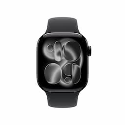 Apple Watch Series 11 MF834HN/A, GPS+Cellular, 42mm, Jet Black Aluminium Case with Black Sport Band - S/M