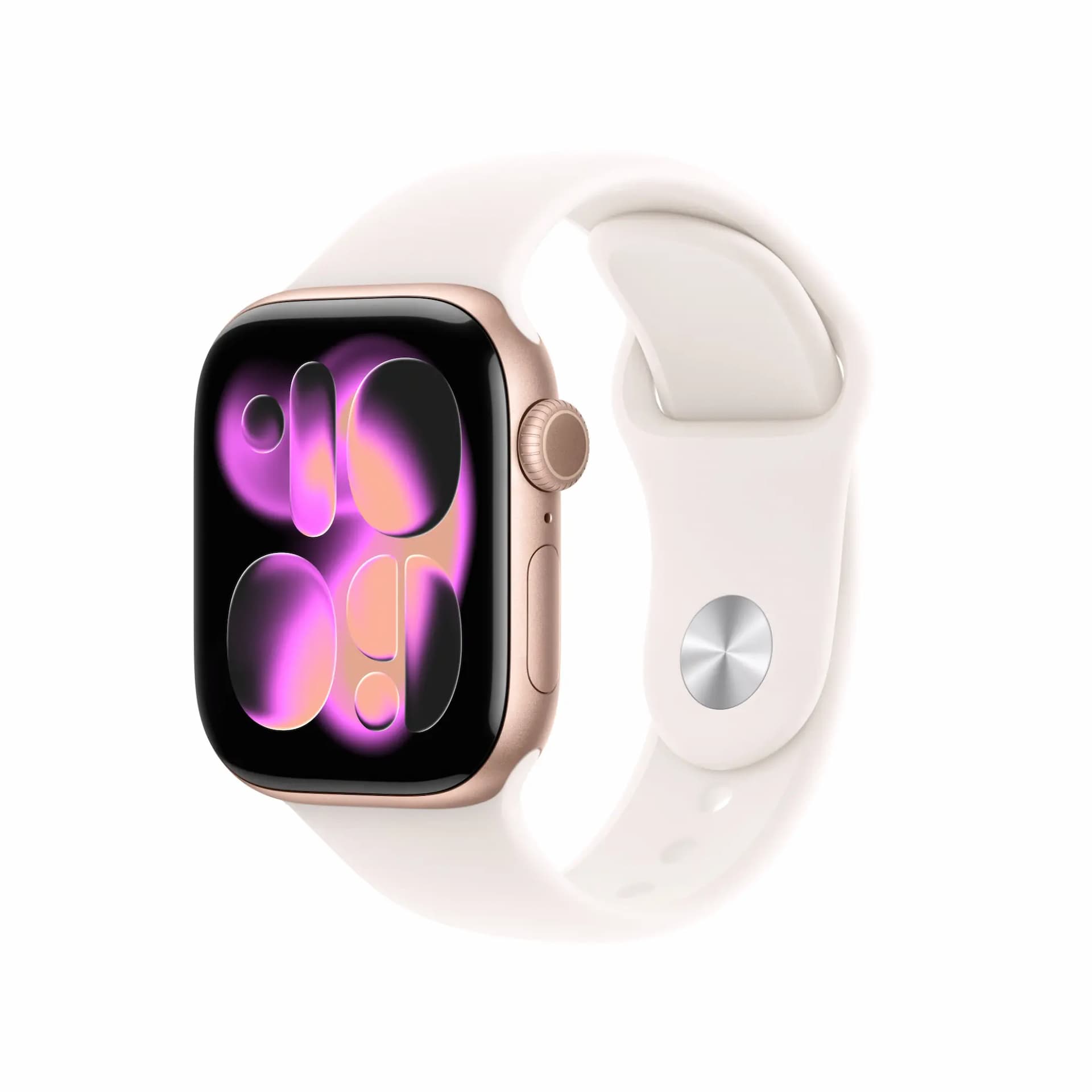 Apple Watch Series 11 MF8E4HN/A, GPS+Cellular, 42mm, Rose Gold Aluminium Case with Light Blush Sport Band - S/M