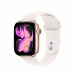 Apple Watch Series 11 MF8E4HN/A, GPS+Cellular, 42mm, Rose Gold Aluminium Case with Light Blush Sport Band - S/M