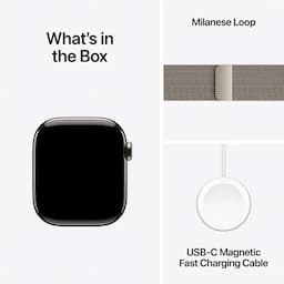 Apple Watch Series 11 MF8P4HN/A, GPS+Cellular, 42mm, Natural Titanium Case with Natural MilaneseLoop