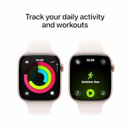 Apple Watch Series 11 MFCJ4HN/A, GPS+Cellular, 46mm, Rose Gold Aluminium Case with Light Blush Sport Band - M/L