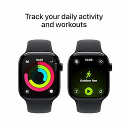 Apple Watch Series 11 MEQU4HN/A, GPS, 42mm, Black Aluminium Case with Black Sport Band (M/L)