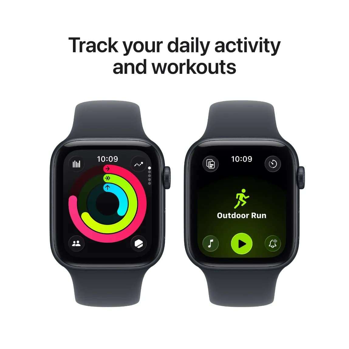 Apple Watch SE 3 MEHQ4HN/A, GPS, 44mm, Midnight Aluminium Case with Midnight Sport Band - S/M