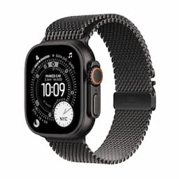 Apple Watch Ultra 3 MF1N4HN/A, GPS + Cellular, 49mm, Black Titanium Case with Black Titanium Milanese Loop - Small