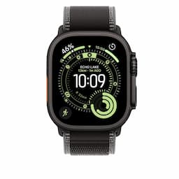 Apple MG9U4ZM/A, 49mm Black/Charcoal Trail Loop - M/L - Black Titanium Finish Watch Strap