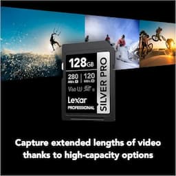 Lexar LSDSIPR128G-BNNNG Professional Silver Pro SDXC UHS-II Card - 128 GB Capacity