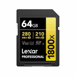 Lexar LSD1800064G-BNNNG Professional 1800x SDXC UHS-II Card GOLD Series