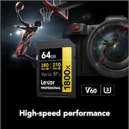 Lexar LSD1800064G-BNNNG Professional 1800x SDXC UHS-II Card GOLD Series