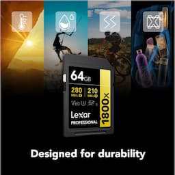 Lexar LSD1800064G-BNNNG Professional 1800x SDXC UHS-II Card GOLD Series