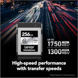 Lexar LCXEXSL256G-RNENG Professional Cfexpress 2.0 Type B Card Silver Series - 256 GB Capacity
