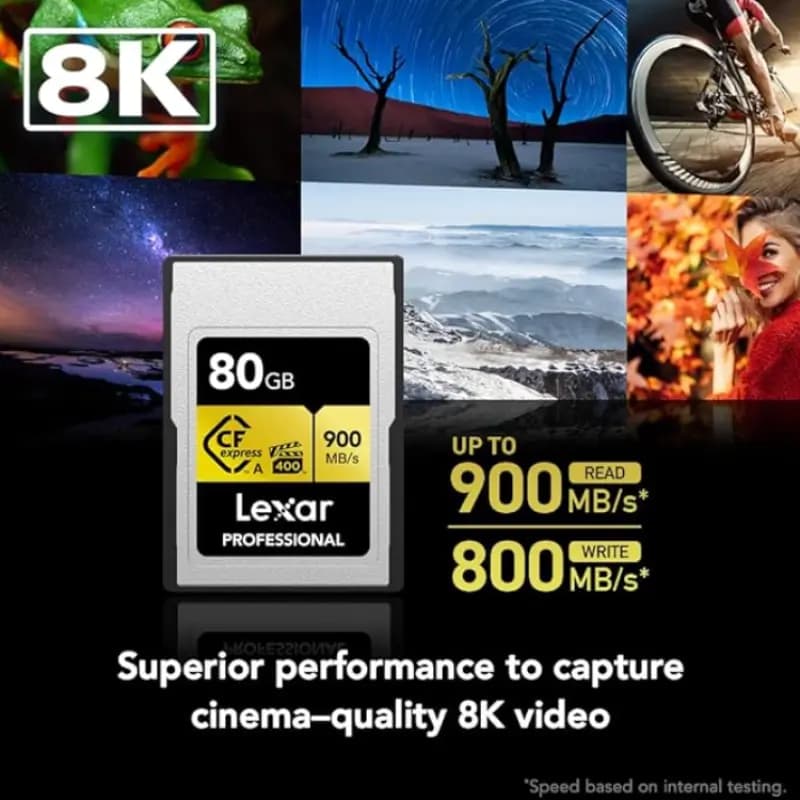 Lexar LCAGOLD080G-RNENG Professional CFexpress 2.0 Type A Card GOLD Series - 80 GB Capacity