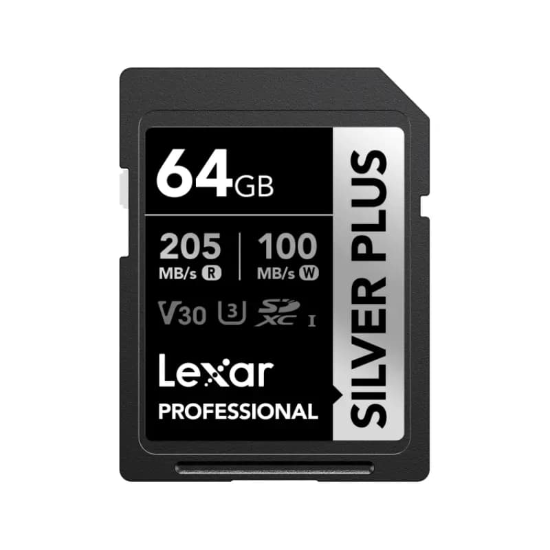Lexar LSDSIPL064G-BNNNG Professional Silver Plus SDXC UHS-I Card - 64 Gb Capacity