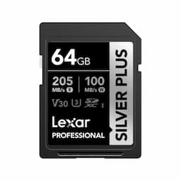 Lexar LSDSIPL064G-BNNNG Professional Silver Plus SDXC UHS-I Card - 64 Gb Capacity
