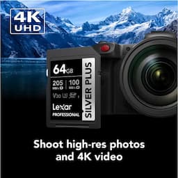 Lexar LSDSIPL064G-BNNNG Professional Silver Plus SDXC UHS-I Card - 64 Gb Capacity