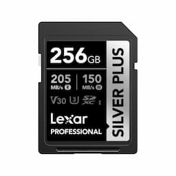 Lexar LSDSIPL256G-BNNNG Professional Silver Plus SDXC UHS-I Card - 256 GB Capacity